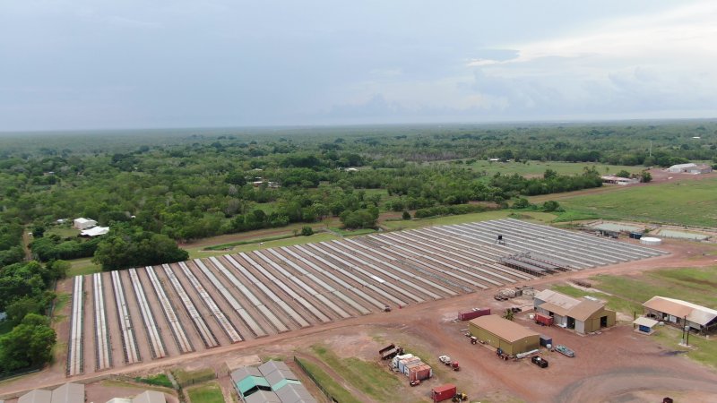 Crocodile cages - wide view