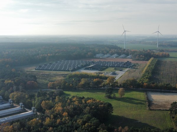 Drone fly-over egg farms Germany