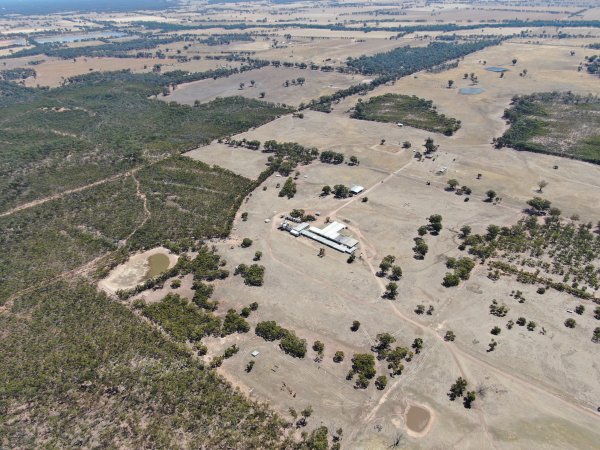 Drone flyover of piggery