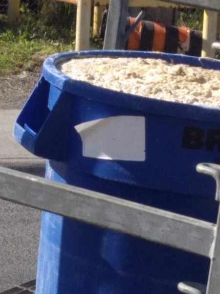 Fat from cows stored in barrels