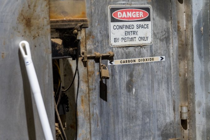 Door to gas chamber