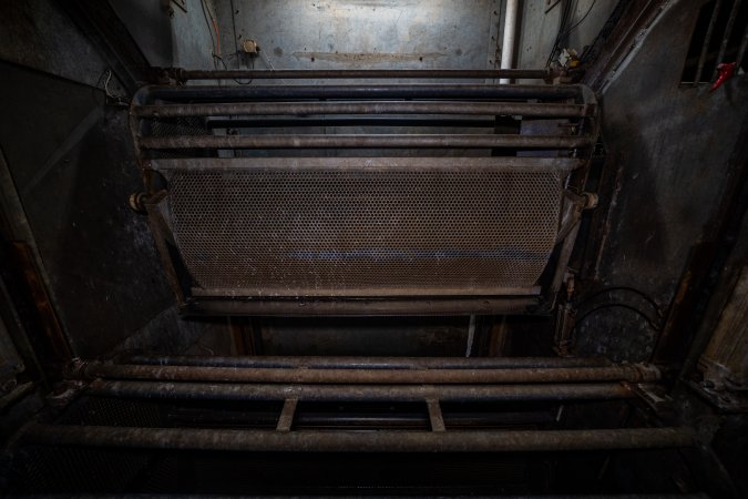 Gondolas inside gas chamber