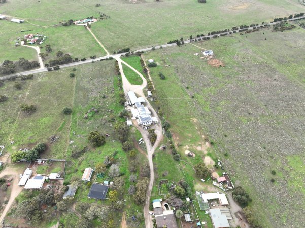 Drone flyover of slaughterhouse