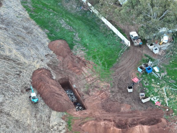 Drone flyover of slaughterhouse