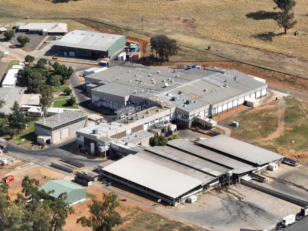 Drone flyover of slaughterhouse