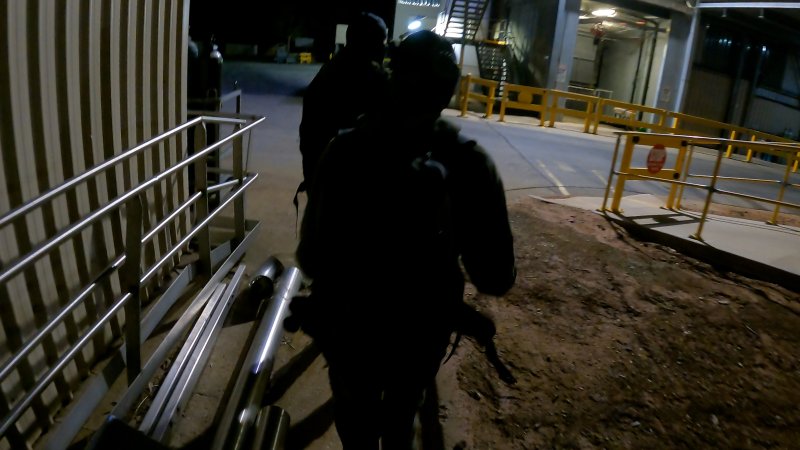 Investigators approaching Corowa Slaughterhouse