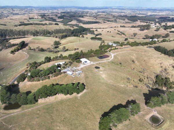 Drone flyover of rabbit farm