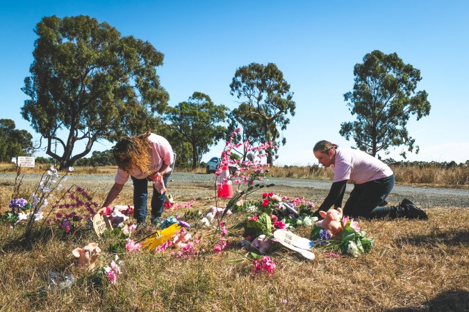 Animal activists asking for the release of Olivia (sow 8416) at Midland Bacon in Victoria