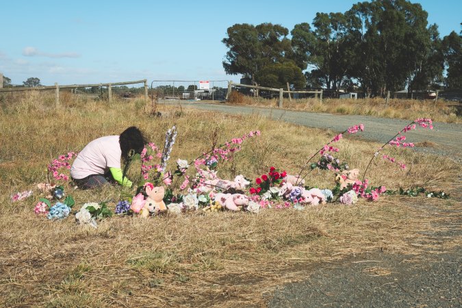 Animal activists asking for the release of Olivia (sow 8416) at Midland Bacon in Victoria