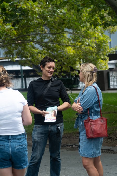 Animal rights activists at Dominion Outreach Melbourne