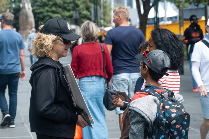 Animal rights activists at Dominion Outreach Melbourne