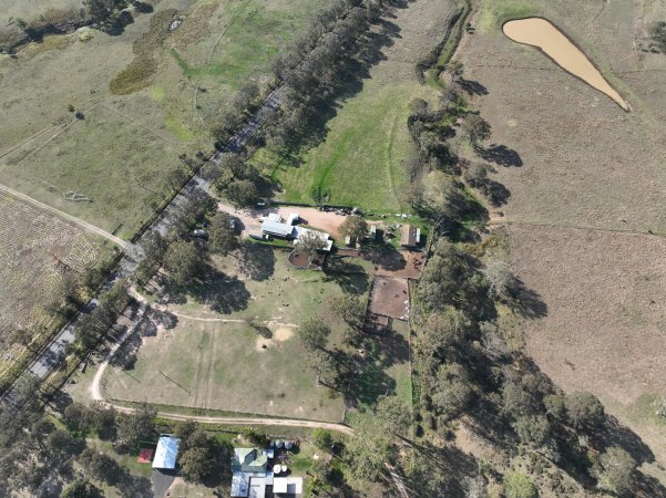 Drone flyover of slaughterhouse