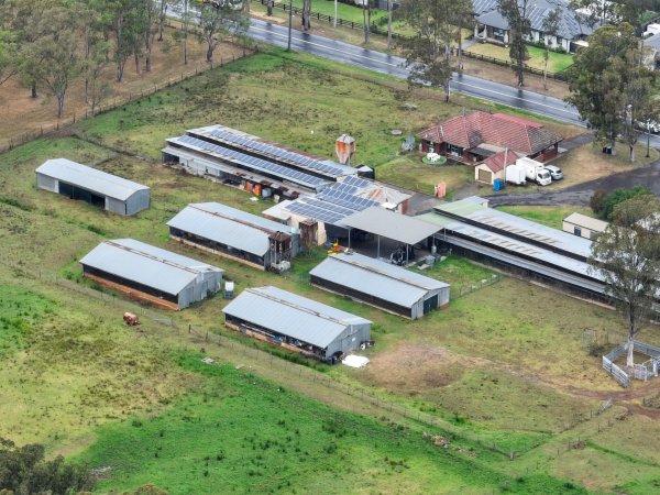 Drone photo of slaughterhouse