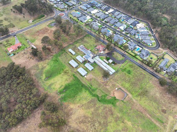 Drone photo of slaughterhouse
