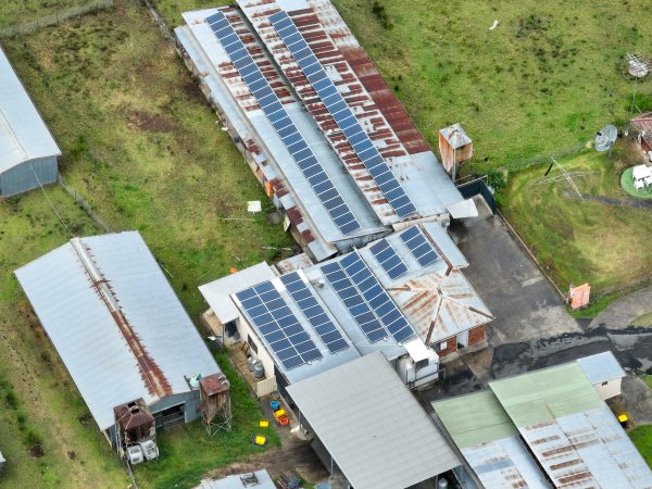 Drone photo of slaughterhouse