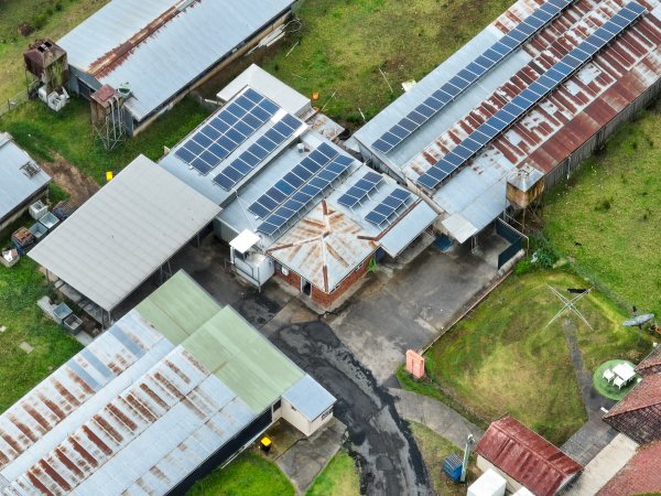 Drone photo of slaughterhouse