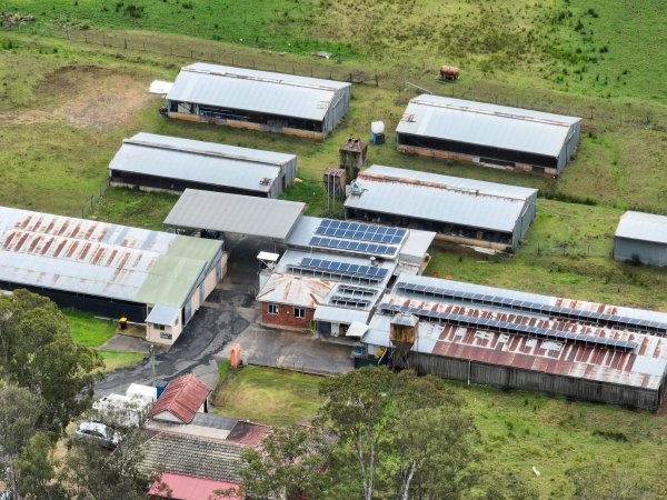 Drone photo of slaughterhouse