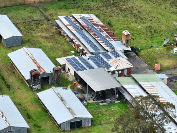 Drone photo of slaughterhouse