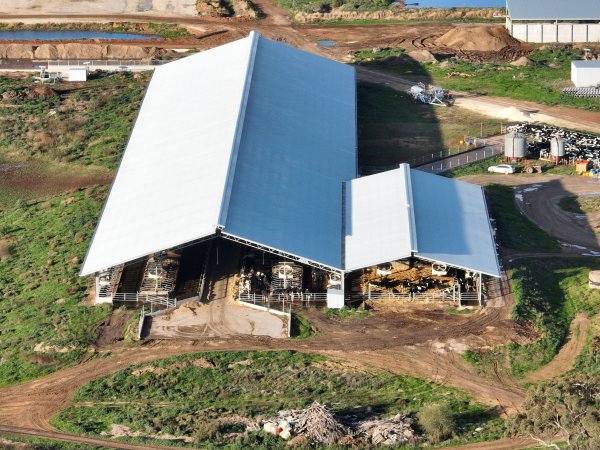Drone flyover of Vinnicombe dairy