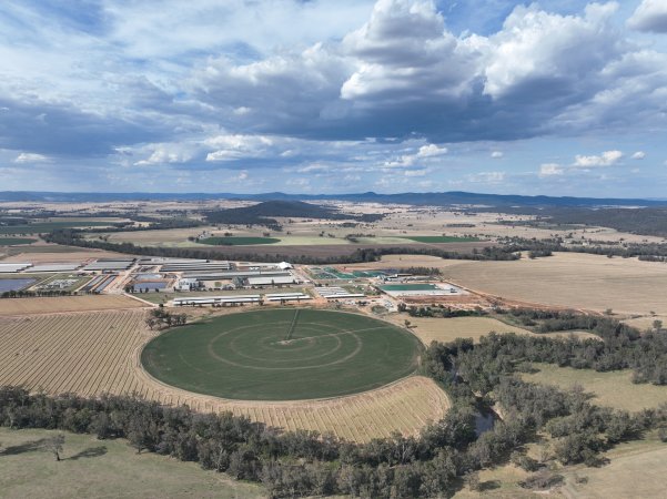Drone flyover of Moxey Dairy