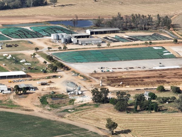 Drone flyover of Moxey Dairy