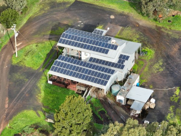 Drone flyover of slaughterhouse