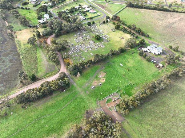 Drone flyover of slaughterhouse