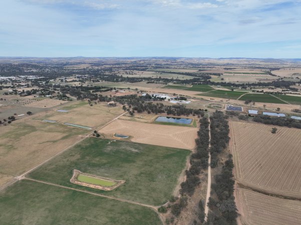 Drone flyover of slaughterhouse