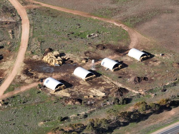 Drone flyover of piggery