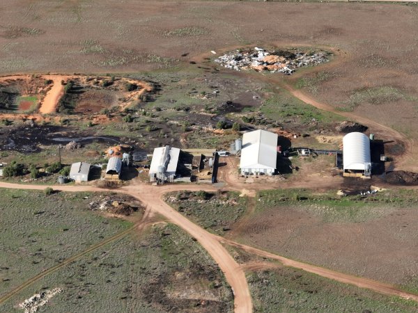 Drone flyover of piggery