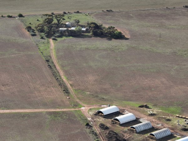 Drone flyover of piggery
