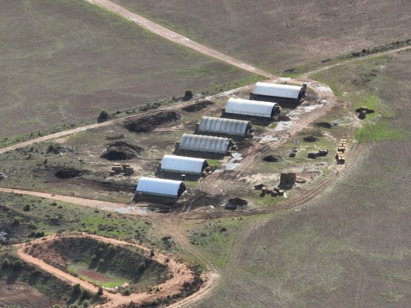 Drone flyover of piggery