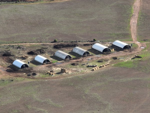 Drone flyover of piggery