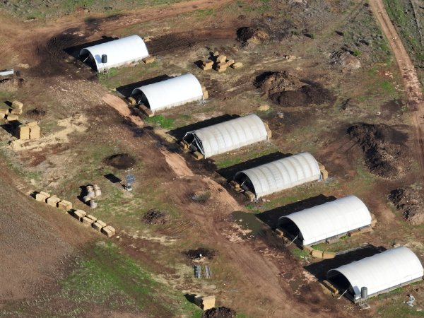 Drone flyover of piggery