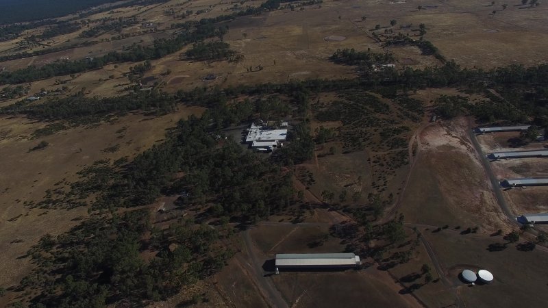 Drone flyover of hatchery