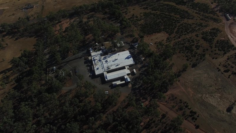 Drone flyover of hatchery