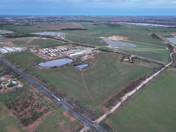 Drone flyover of piggery