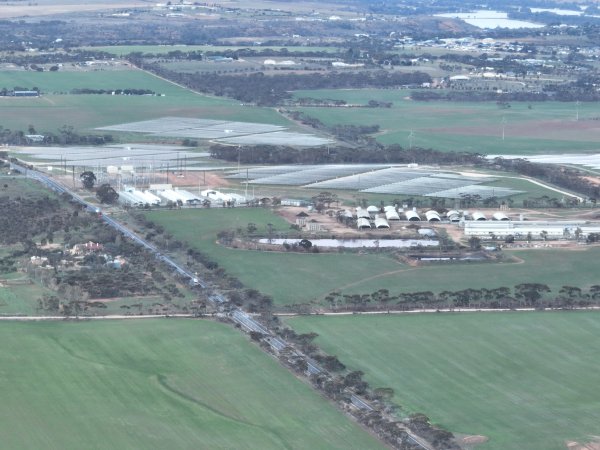 Drone flyover of piggery