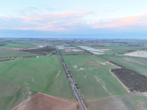 Drone flyover of piggery