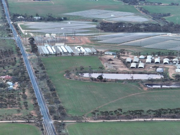 Drone flyover of piggery