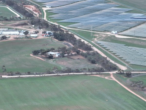 Drone flyover of piggery
