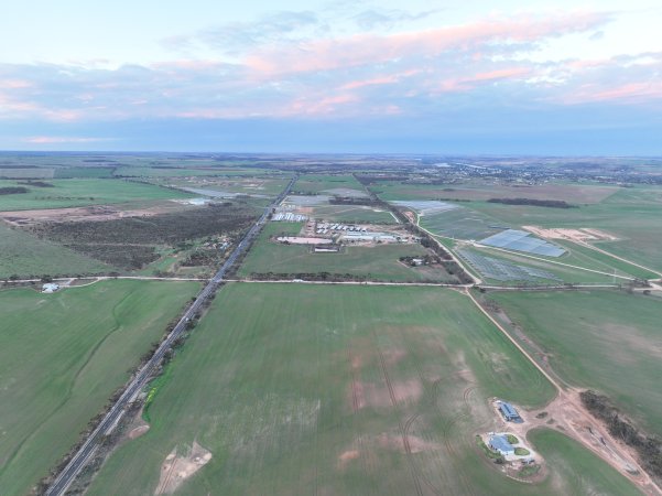 Drone flyover of piggery