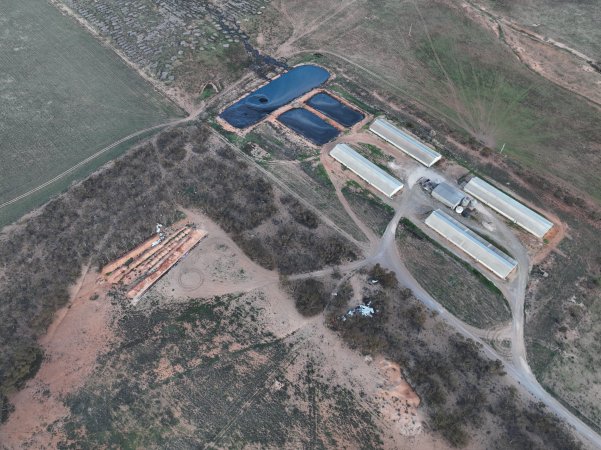 Drone flyover of piggery