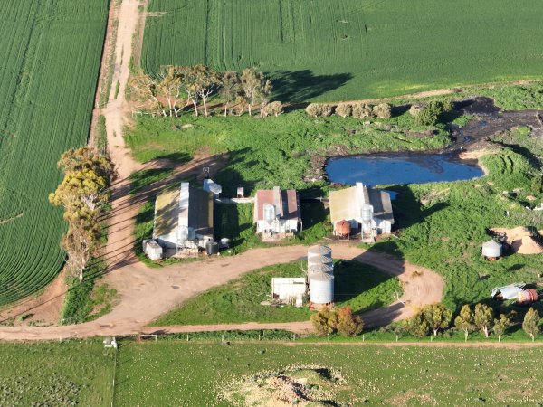 Drone flyover of piggery
