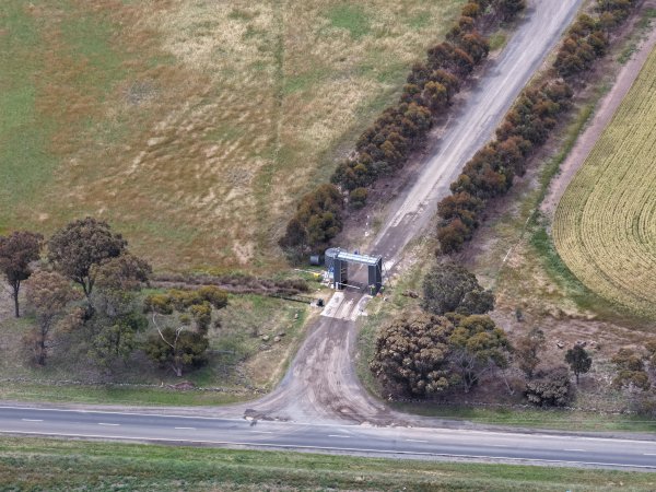 Drone flyover of broiler (meat) chicken farm