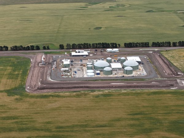 Drone flyover of broiler (meat) chicken farm