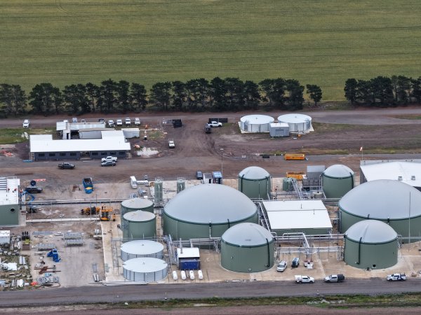 Drone flyover of broiler (meat) chicken farm