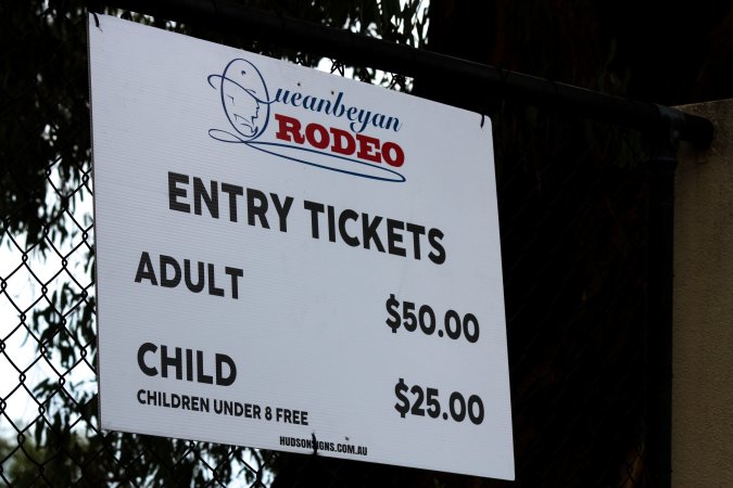 Protest outside of Queanbeyan Rodeo