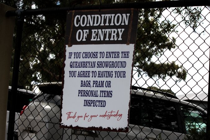 Protest outside of Queanbeyan Rodeo