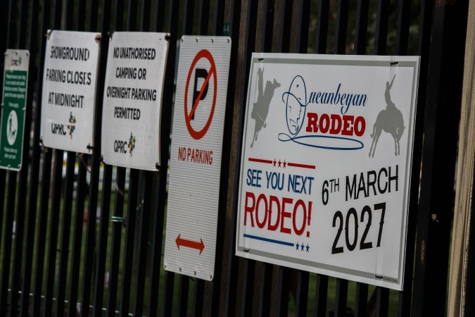 Protest outside of Queanbeyan Rodeo